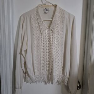 Elegant Cream Lace Blouse
